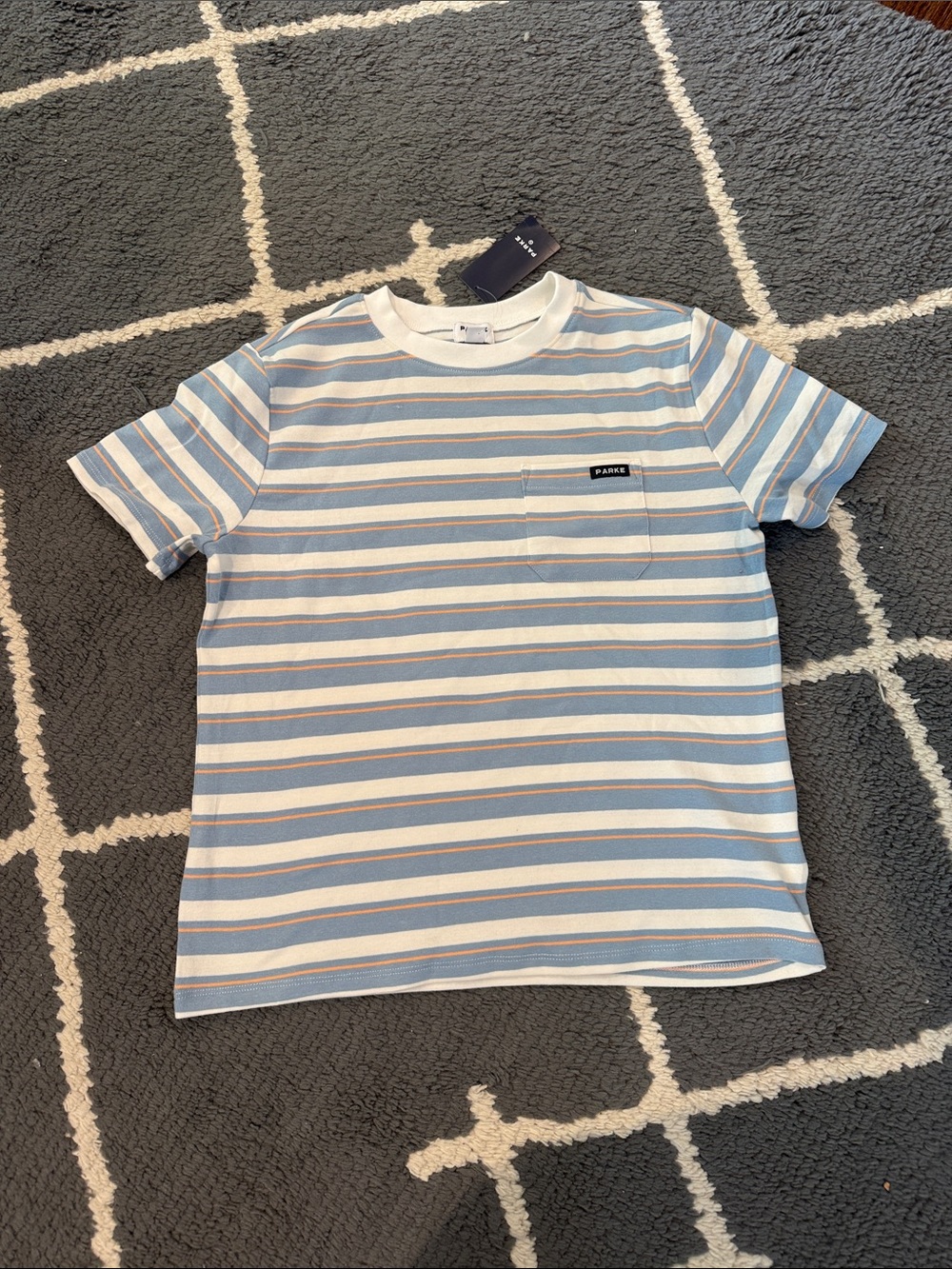 Parke x Target Orange/Blue Pocket Tee NWT